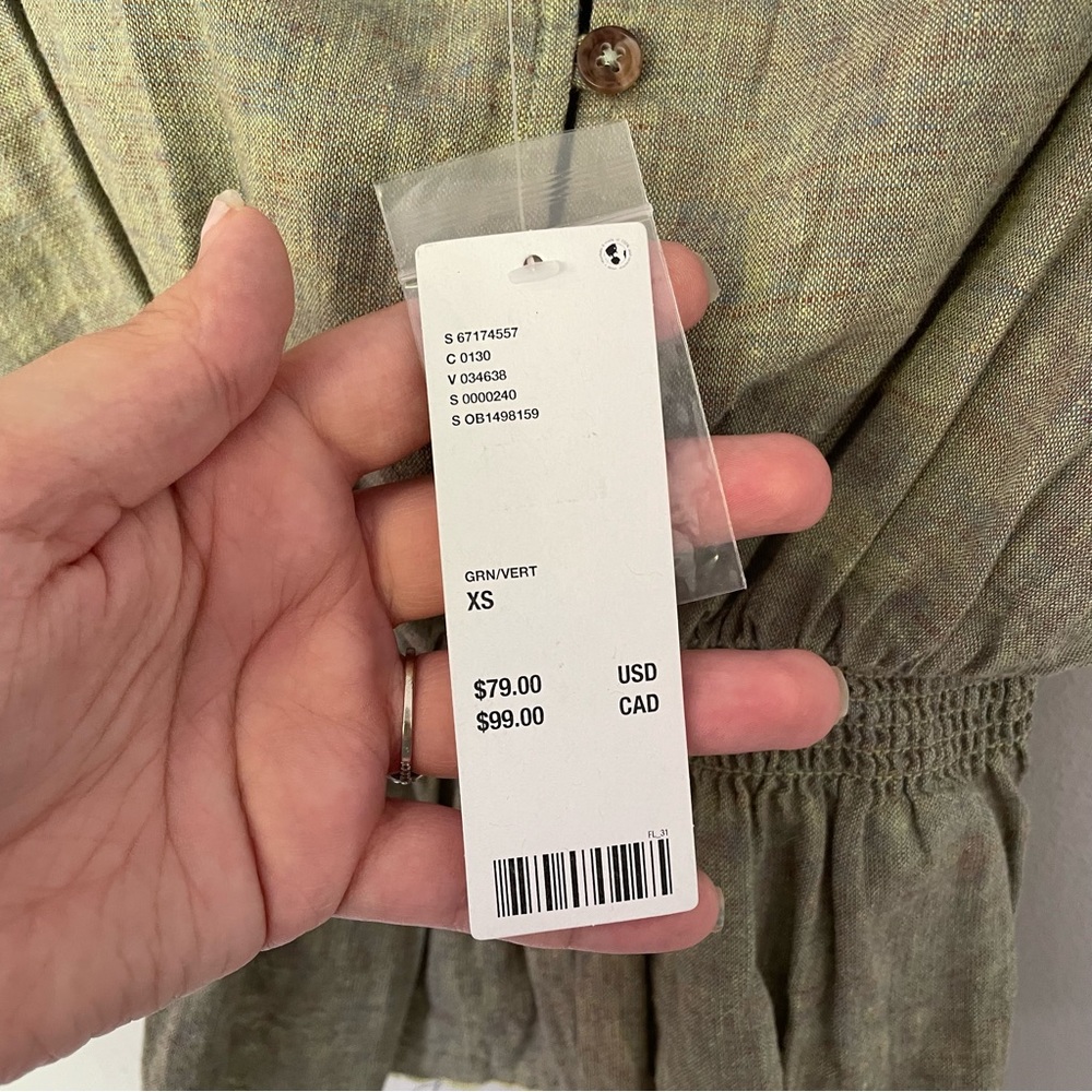 NWT Urban Outfitters Green Raw Edge Tank Top in Size XS - Picture 6 of 9